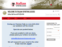 Tablet Screenshot of italiansportinggoods.com